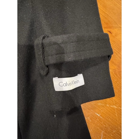 Calvin Klein Women's Wool Coat Size 4 Black Double Breasted Jacket - Picture 2 of 8